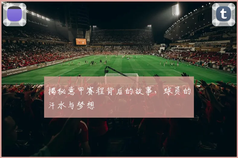 揭秘意甲赛程背后的故事，球员的汗水与梦想
